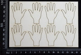 Hand Set - D - Mini - White Chipboard