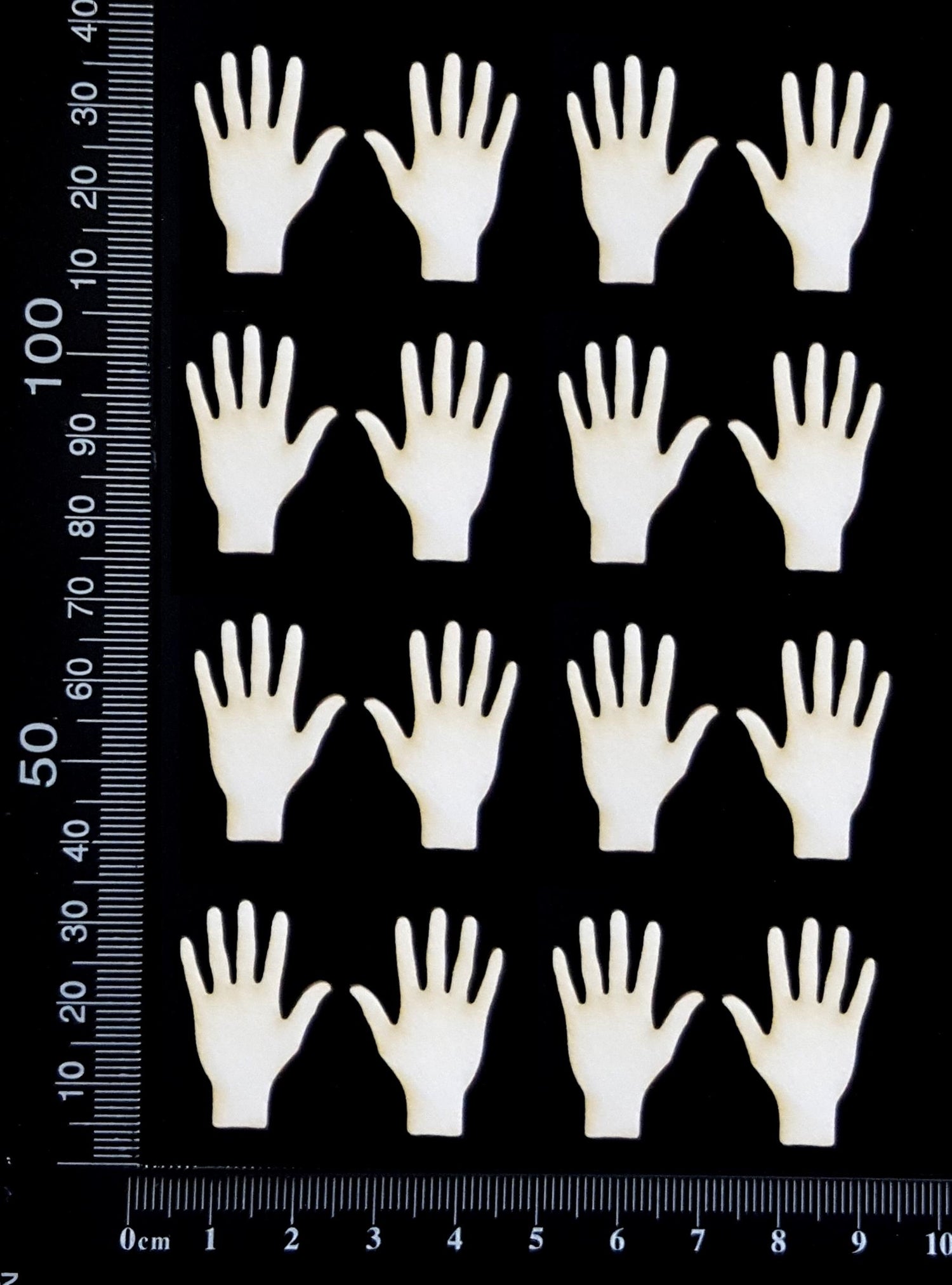 Hand Set - E - Tiny - White Chipboard