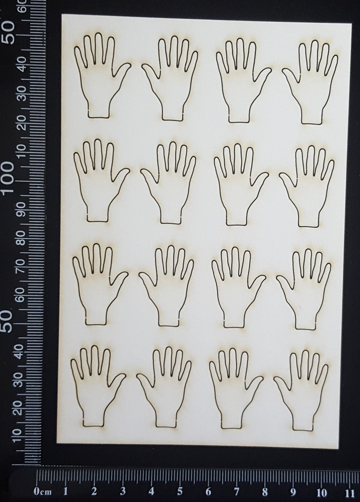Hand Set - E - Tiny - White Chipboard