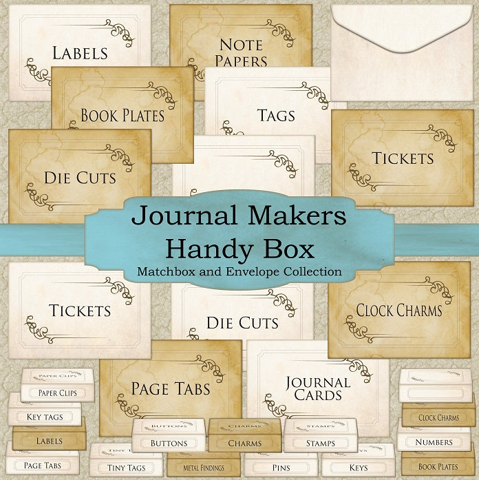 Journal Makers Handy Box - Matchbox and Envelope Collection - Set One - DI-10003 - Digital Download