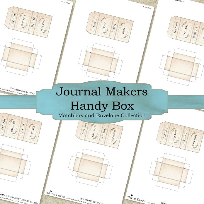 Journal Makers Handy Box - Matchbox and Envelope Collection - Set One - DI-10003 - Digital Download