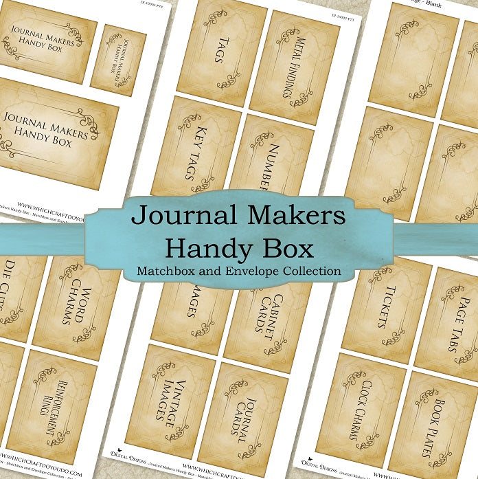 Journal Makers Handy Box - Matchbox and Envelope Collection - Set One - DI-10003 - Digital Download