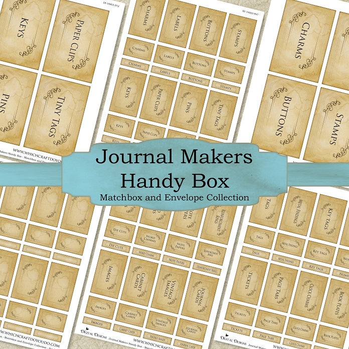 Journal Makers Handy Box - Matchbox and Envelope Collection - Set One - DI-10003 - Digital Download