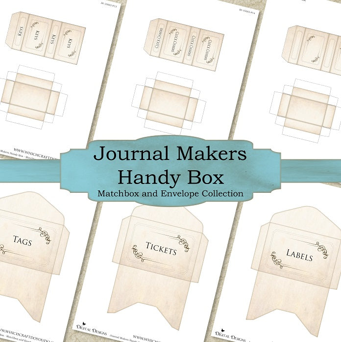 Journal Makers Handy Box - Matchbox and Envelope Collection - Set One - DI-10003 - Digital Download