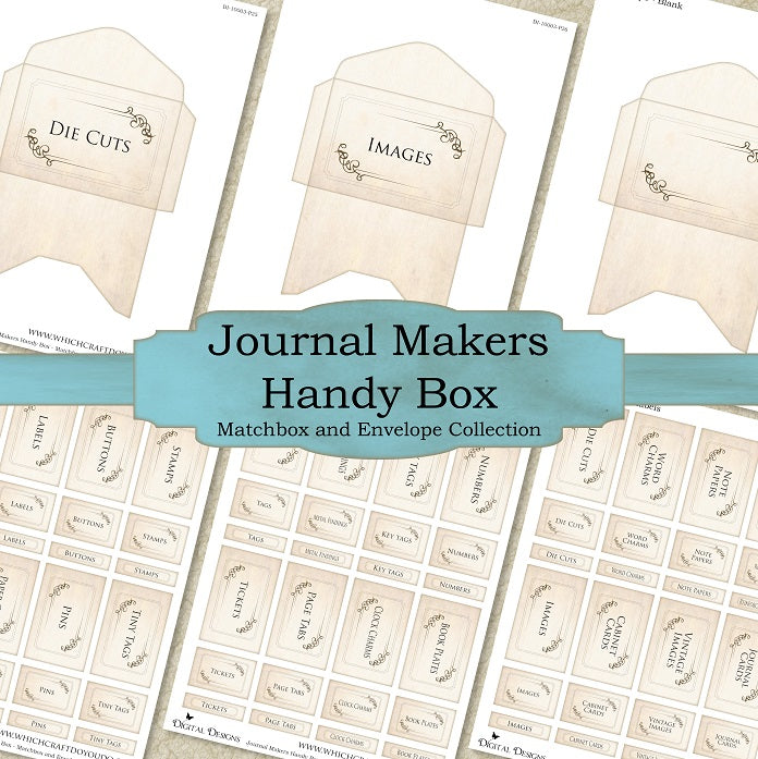 Journal Makers Handy Box - Matchbox and Envelope Collection - Set One - DI-10003 - Digital Download