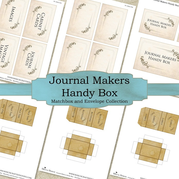 Journal Makers Handy Box - Matchbox and Envelope Collection - Set One - DI-10003 - Digital Download