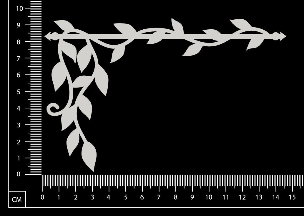 Hanging Vines Corner - White Chipboard