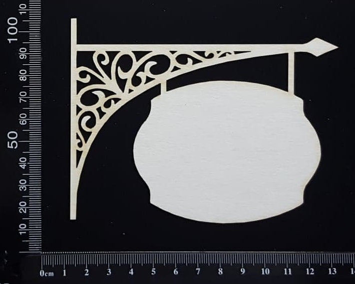 Hanging Sign - B - White Chipboard