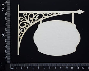 Hanging Sign - B - White Chipboard