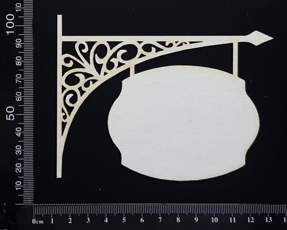 Hanging Sign - B - White Chipboard