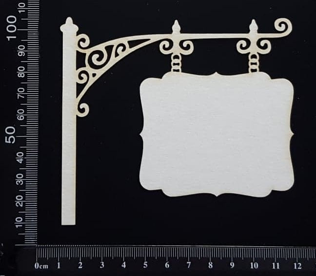 Hanging Sign - C - White Chipboard