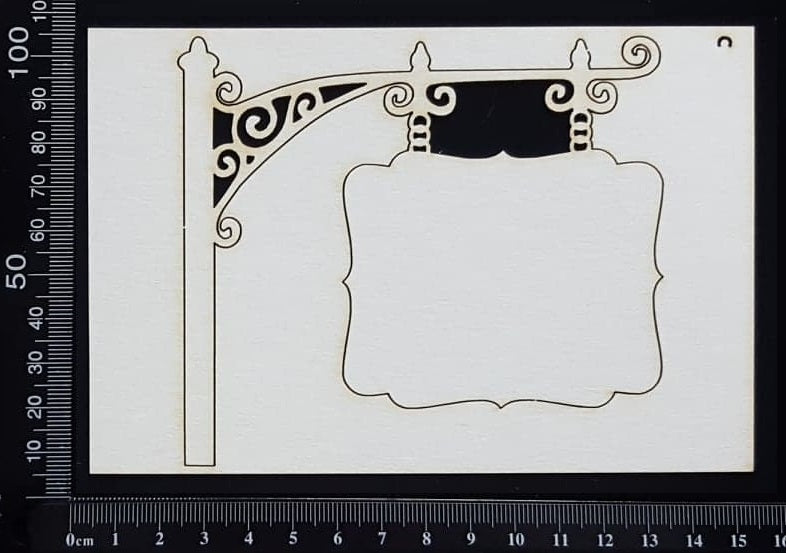 Hanging Sign - C - White Chipboard