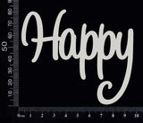 Happy - White Chipboard