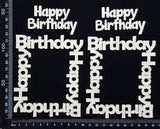 Happy Birthday Frame Set - A - White Chipboard
