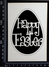 Happy Easter - A - White Chipboard