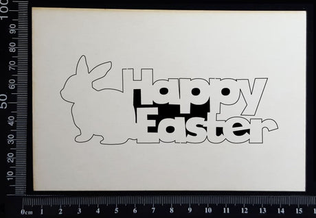 Happy Easter - E - White Chipboard