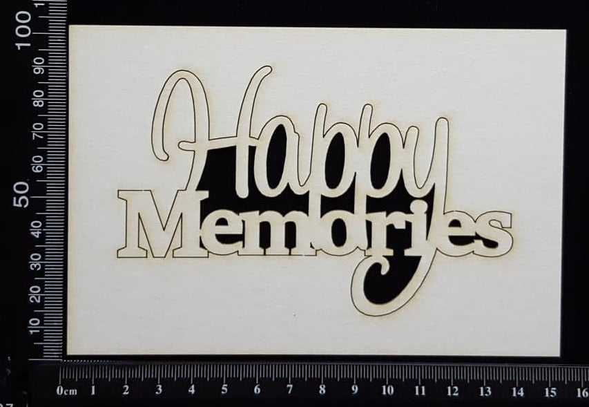 Happy Memories - White Chipboard