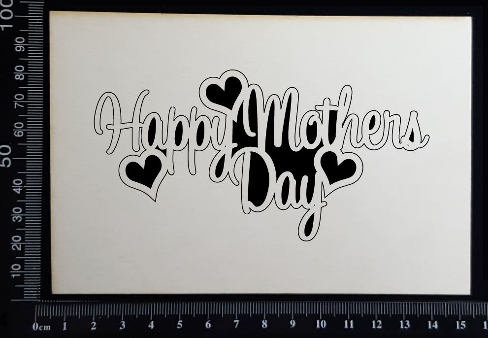 Happy Mothers Day - A - White Chipboard