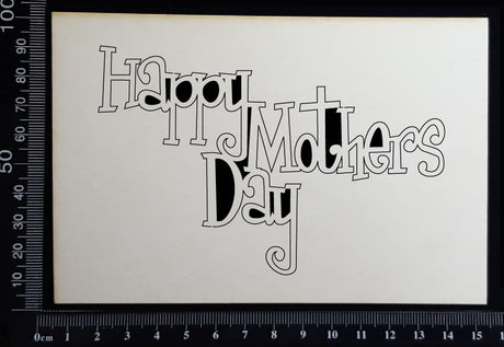 Happy Mothers Day - B - White Chipboard