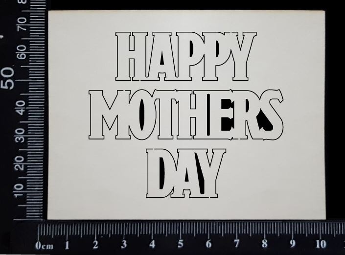 Happy Mothers Day - CB - Small - White Chipboard