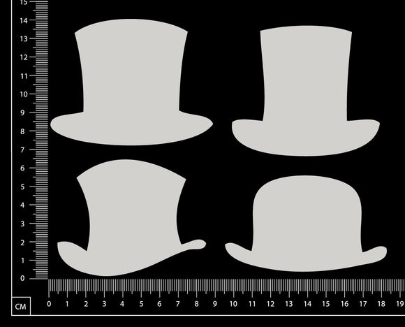 Hats Set - AA - Large - White Chipboard