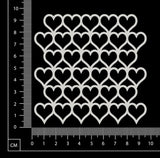 Heart Mesh - B - Small - White Chipboard