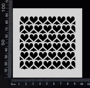Heart Mesh - Stencil - 100mm x 100mm
