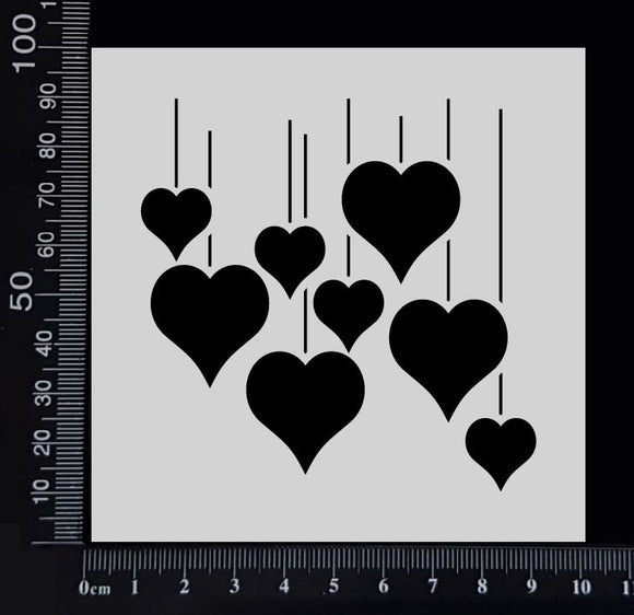 Heart Strings - Stencil - 100mm x 100mm