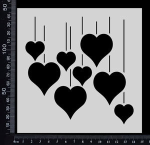 Heart Strings - Stencil - 150mm x 150mm