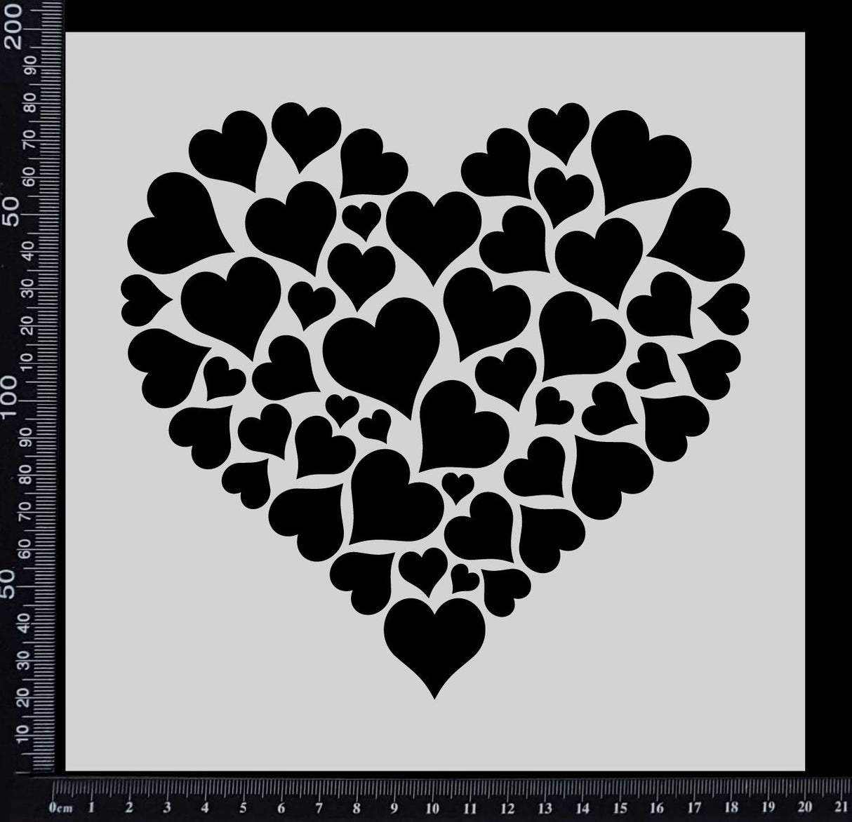 Heart of Hearts - Stencil - 200mm x 200mm