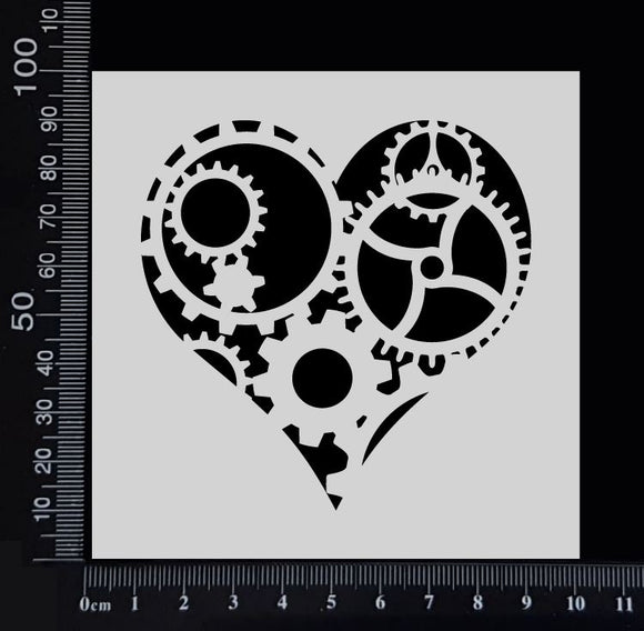 Heart of Gears - Stencil - 100mm x 100mm