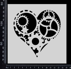 Heart of Gears - Stencil - 150mm x 150mm