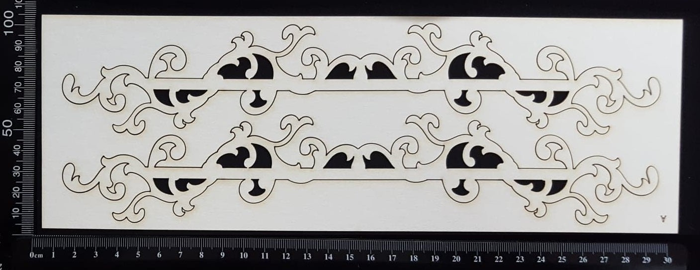 Heather Border Set - A - Large - White Chipboard