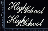 High School - Set of 2 - White Chipboard
