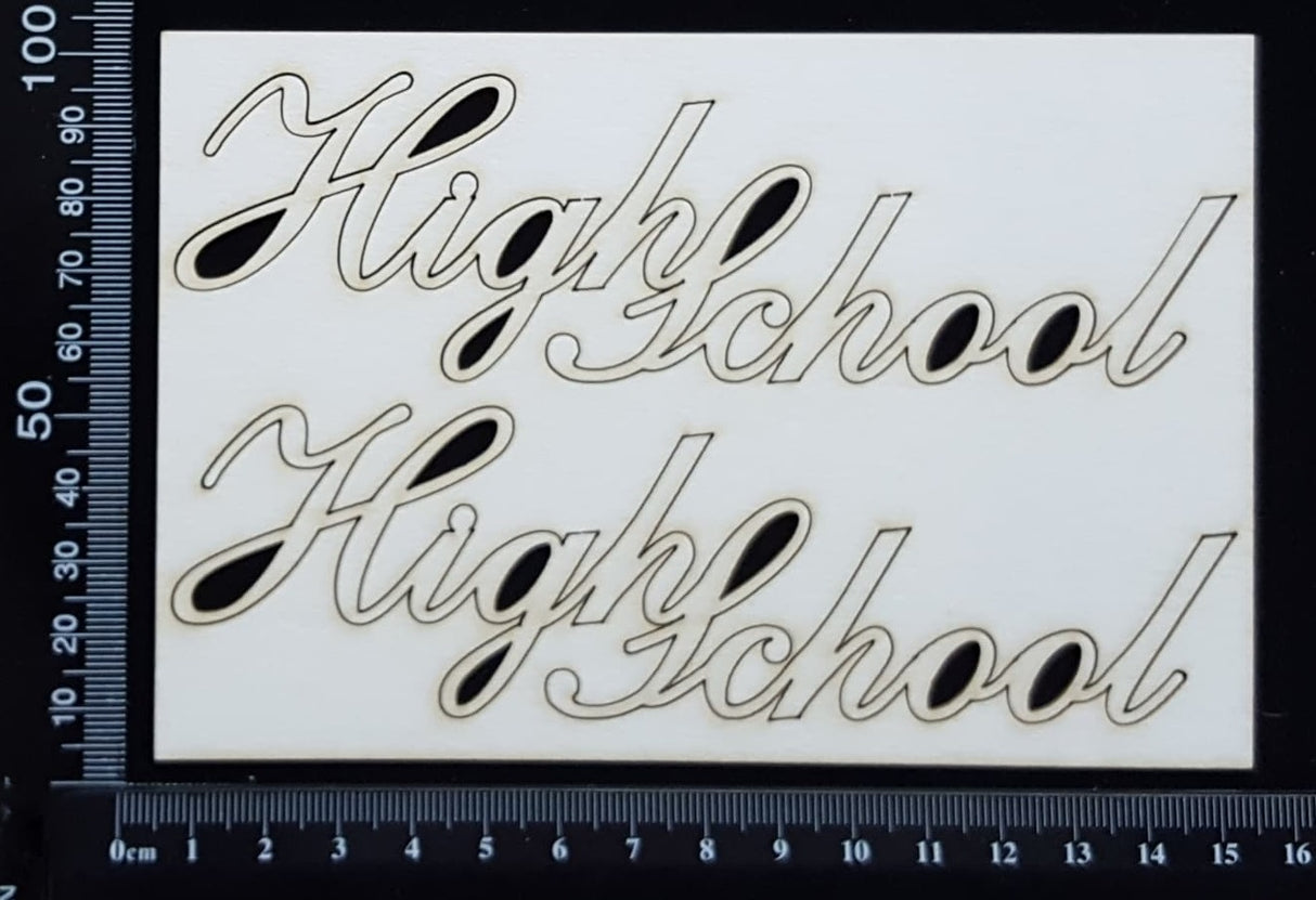 High School - Set of 2 - White Chipboard
