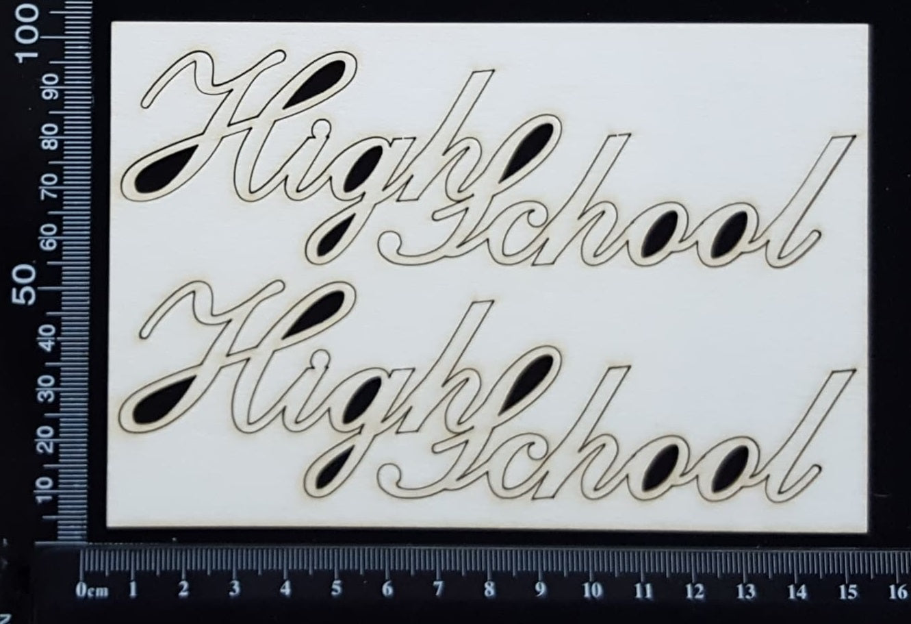 High School - Set of 2 - White Chipboard