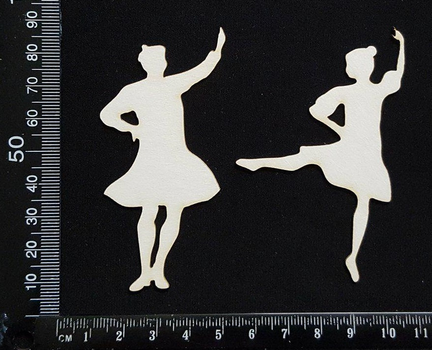 Highland Dancers - White Chipboard