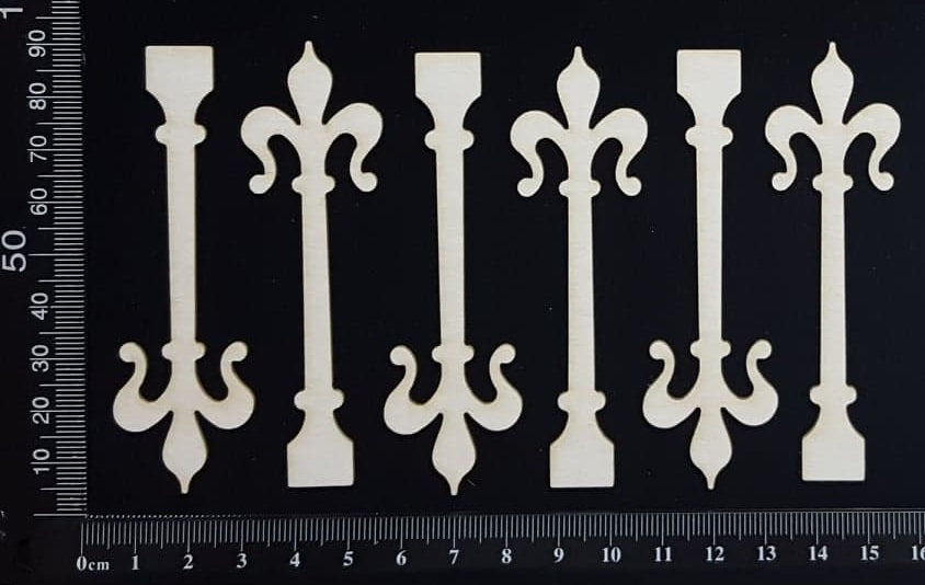 Hinges Set - A - White Chipboard