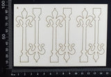 Hinges Set - A - White Chipboard