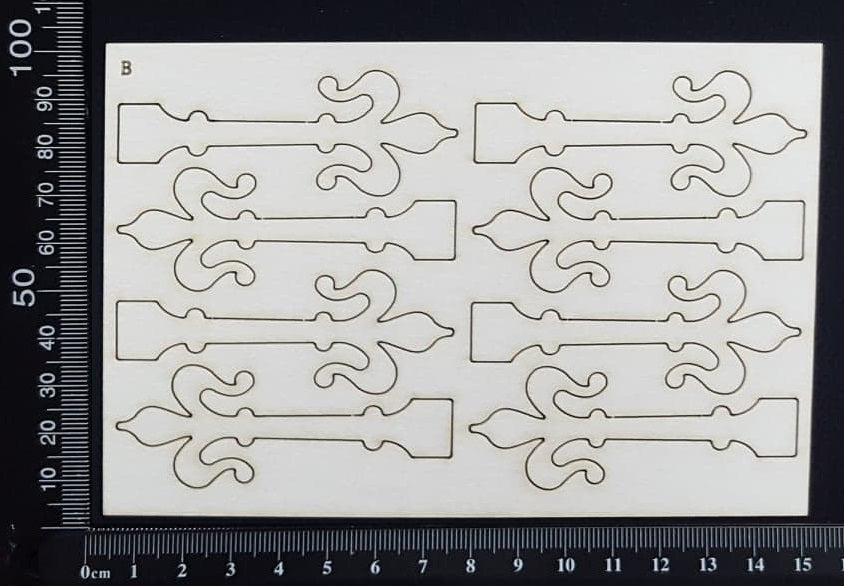 Hinges Set - B - White Chipboard