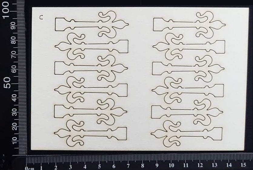 Hinges Set - C - White Chipboard