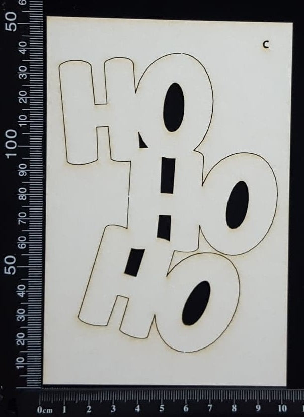 Ho Ho Ho - C - White Chipboard