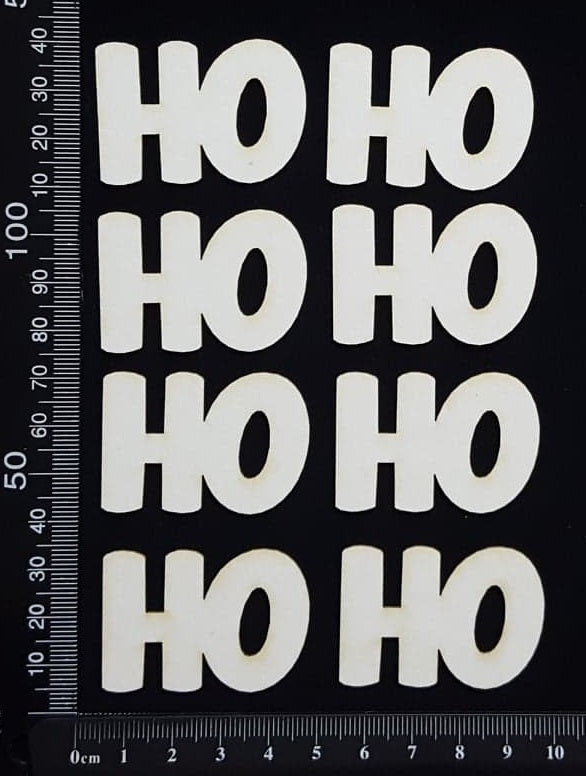 Ho Ho Ho - D - White Chipboard