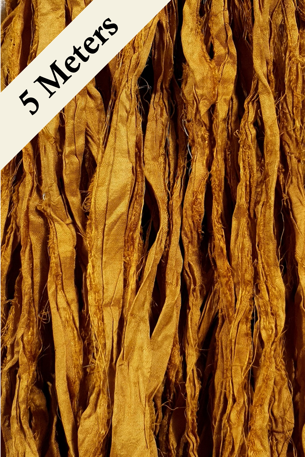 Reclaimed Sari Silk Ribbon - Honeycomb - 5m Pack