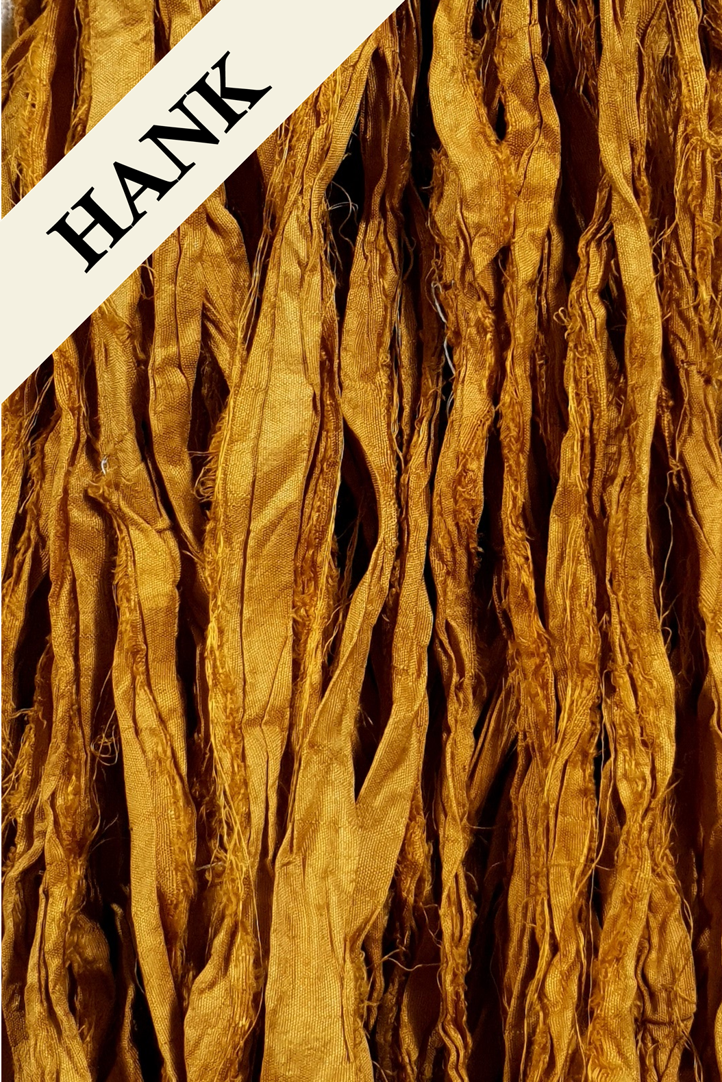 Reclaimed Sari Silk Ribbon - Honeycomb - Hank