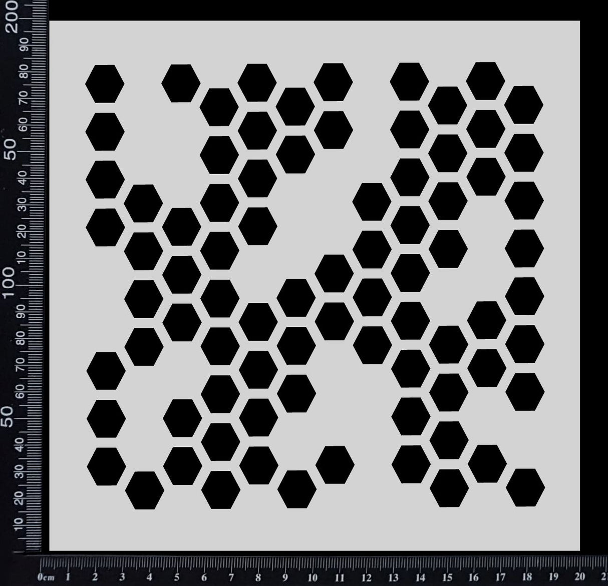 Honeycomb - Reverse - Random - Stencil - 200mm x 200mm