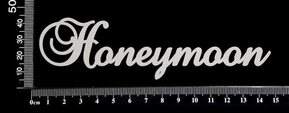 Elegant Word - Honeymoon - White Chipboard
