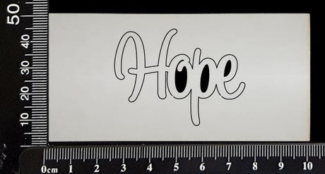 Sapphire Word - Hope - White Chipboard