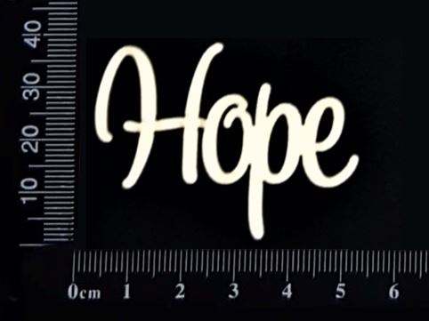 Sapphire Word - Hope - White Chipboard