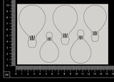 Hot Air Balloon Set - G - Small - White Chipboard
